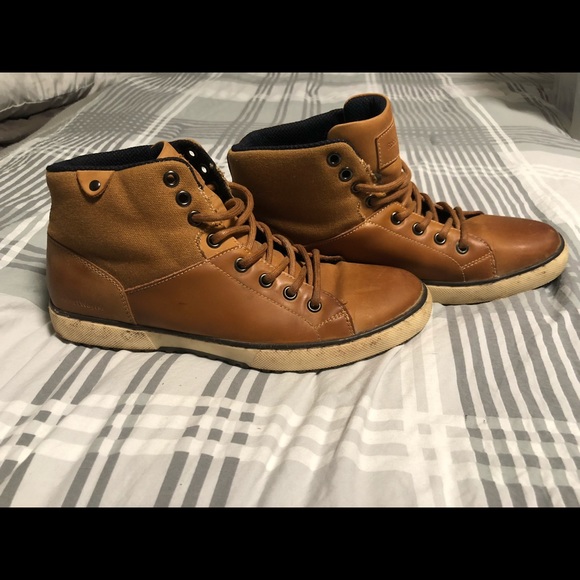 Robert Wayne Men’s Sz 8D leather & Canvas upper - Picture 3 of 7